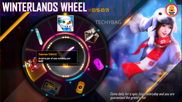 Free fire Winterlands Wheel Event