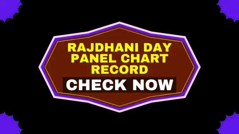 RAJDHANI DAY PANEL CHART RECORD