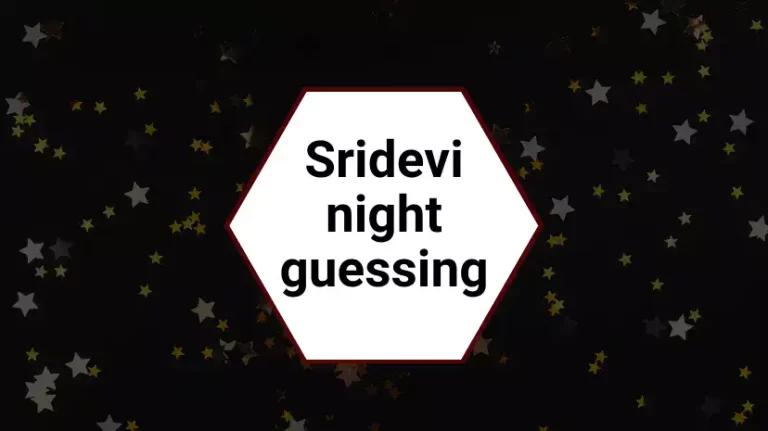 Sridevi night guessing