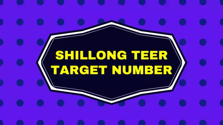 Shillong teer target number