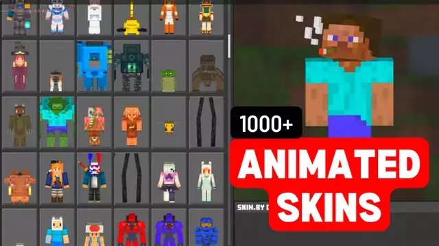 Animated Skins For Minecraft PE Animated Skins For Minecraft PE