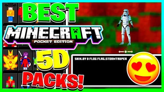 Minecraft PE Best 5d skins pack