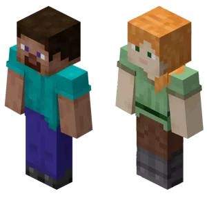 Minecraft Steve and Alex Skin Changes