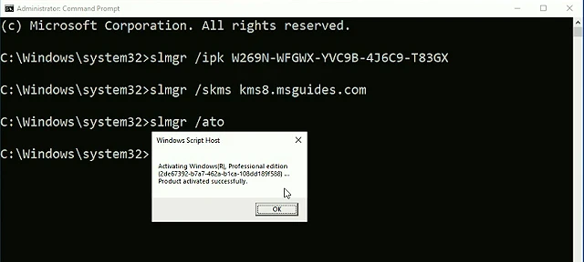 Windows 10 Activation Using Cmd Prompt