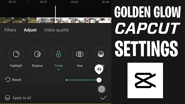 How To Get Golden Glow Effect in Capcut